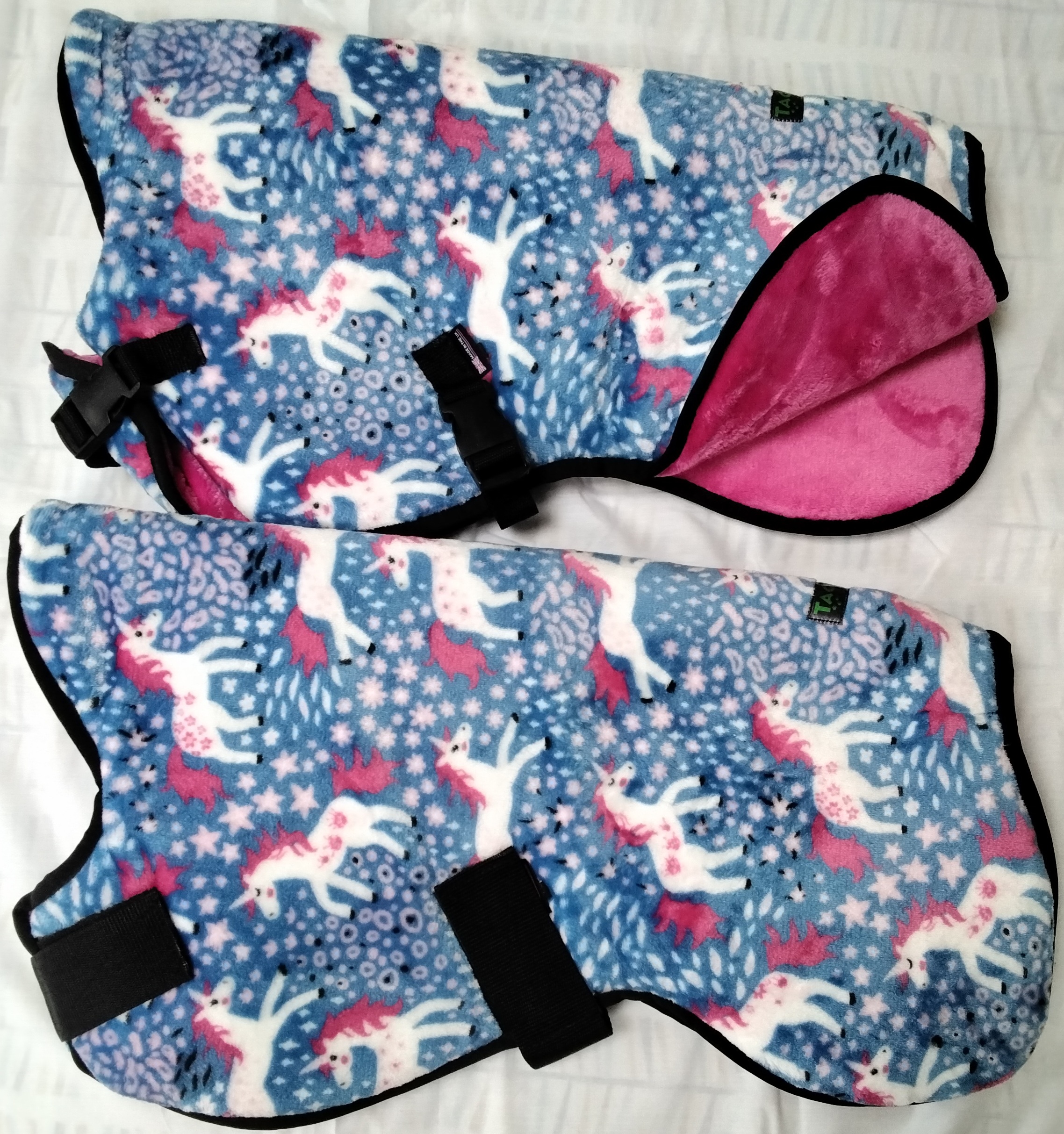 Bodywarmer - Unicorns with pink (clips)