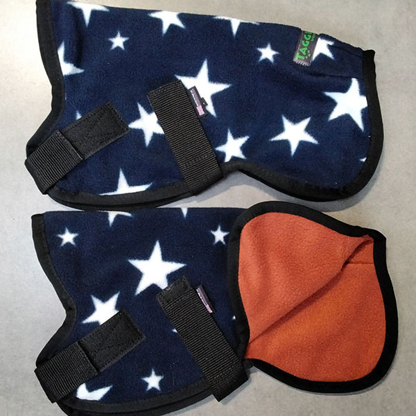 Gilet - Navy white stars with burnt orange